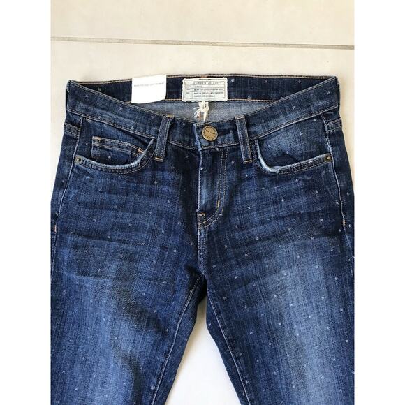 Current/Elliott Stiletto Low Rise Polka Dot Skinny Crop Stretch Jeans - Picture 2 of 10